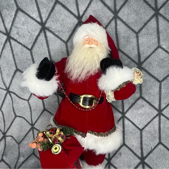 2ft Vintage Standing Santa with Toy Sack - Picture 3 of 9